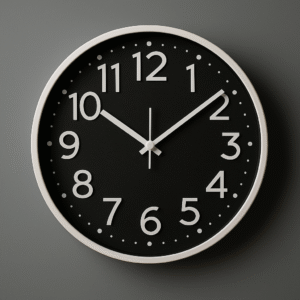 Eclipse Noir Modern Wall Clock
