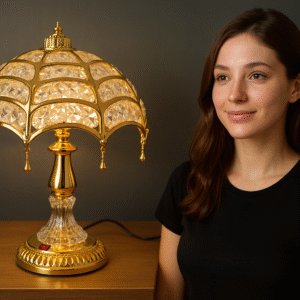 CrystalGlow Tiffany-Style Table Lamp