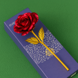 Eternal Elegance Gold-Dipped Red Rose