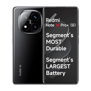 Redmi Note 14 Pro+ 5G Titan Black 8GB RAM 256GB Storage| 50 MP Triple Camera with Telephoto | Corning Gorilla Glass Victus 2 | IP 68 | SD 7s Gen 3