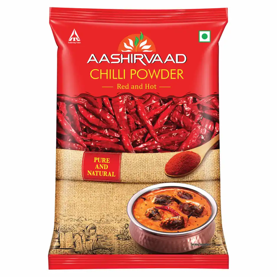 Aashirvaad Chilli Powder, Red Hot Chilli Powder with No Added Flavours and Colours (100g)