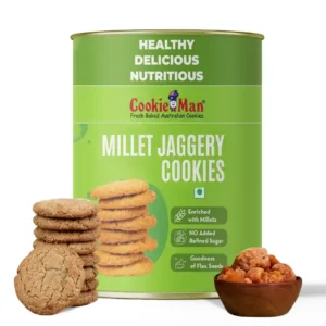 CookieMan Ragi Millet Jaggery Cookies | Wholesome & Crunchy (200 g)