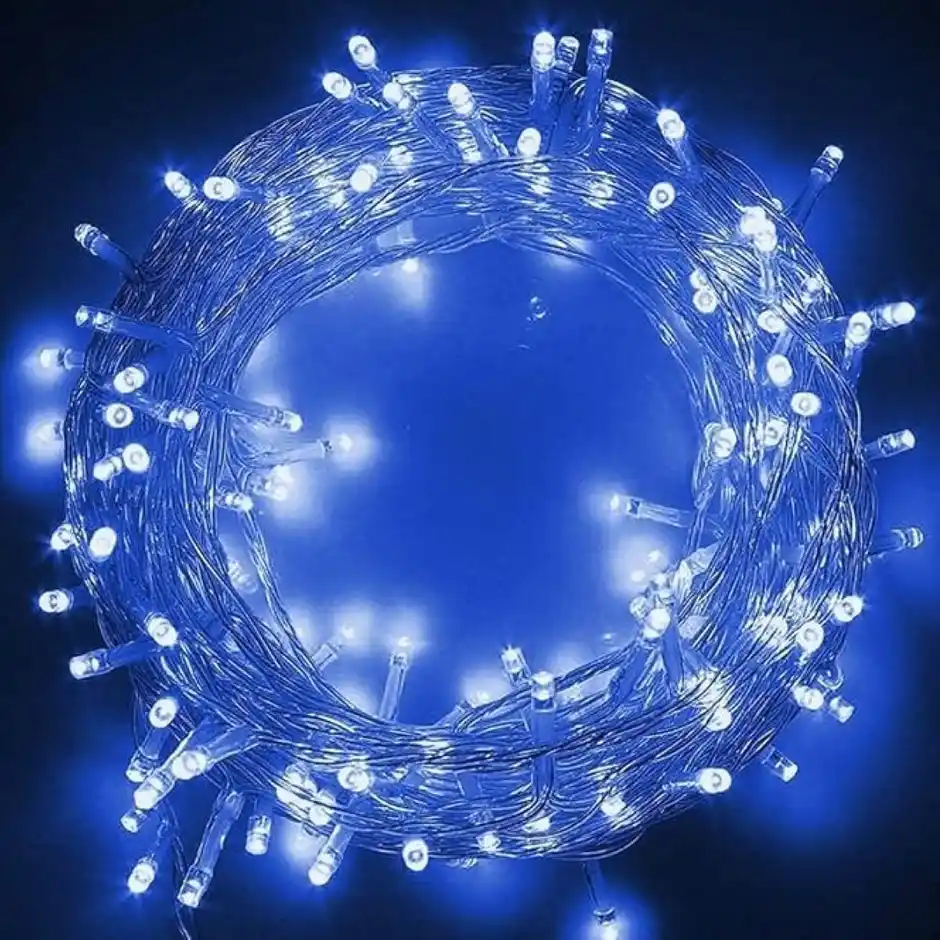Desidiya Rice String Lights | Blue | Cool and Calm Lighting For Relaxing Atmosphere | 12 m