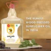 Indic Wisdom Sunflower Wood Pressed Oil | Cold Pressed - Extracted on Wooden Churner (5L)