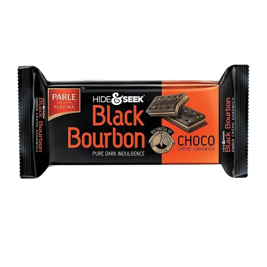 Parle Hide & Seek Black Bourbon | Crunchy Chocolate Cookies (100 g)