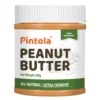 Pintola All Natural Peanut Butter, Extra Crunchy, Unsweetened, 30g Protein, Vegan, Gluten Free (350g)