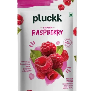 Pluckk Fresh Frozen Imported Raspberry | Natural | Non GMO | Rich in Vitamin C | Healthy Snack (200g)