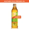 Saffola Mustard (Sarson) Cold Pressed Oil | 100% Cold Pressed Mustard Seed Oil | Helps Manage Cholesterol (1L)